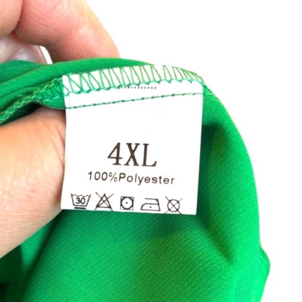 NWOT-Vibrant Green Maxi Dress with Ruffled Sleeves - Picture 2 of 8